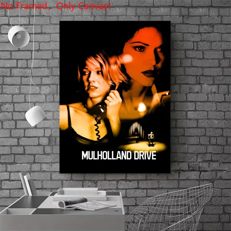 1 piece/set frameless canvas painting print poster, Classic Movie scenes Poster art, Mulholland Drive Movie Poster, Artistic indoor decoration, a perfect gift for Movie loves, home, mural, wall decoration, room decor, Wall Decor Pictures
