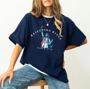Rejecting Kings Since 1776 T-Shirt, Pro Democracy Tee, No Kings Retro Shirt, Patriotic Political Shirt, Anti Authoritarianism Graphic Tee, Resist Liberal Top