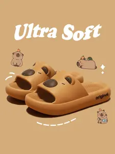 Unisex playful graphics Couple Slippers - Non-Slip for Bathroom, Fashion Comfort, All-Season Casual Wear, Footwear