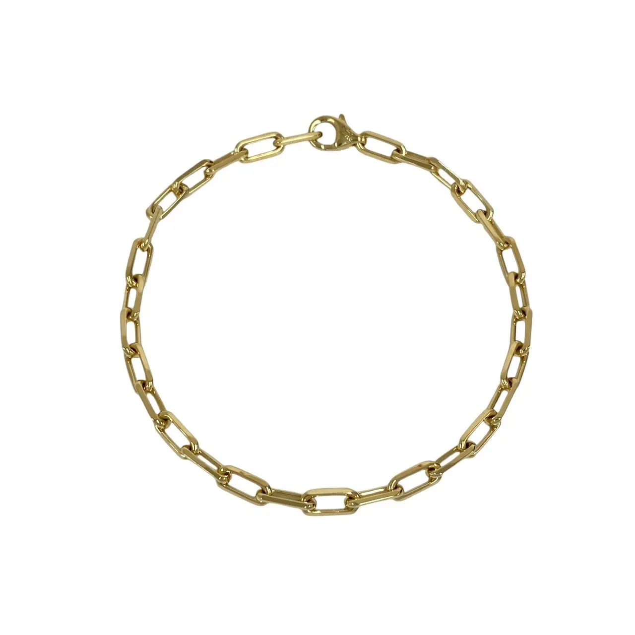 Pre-owned Cartier 18K Yellow Gold (Au750) Small Leather Goods Santos de Au750 Bracelet