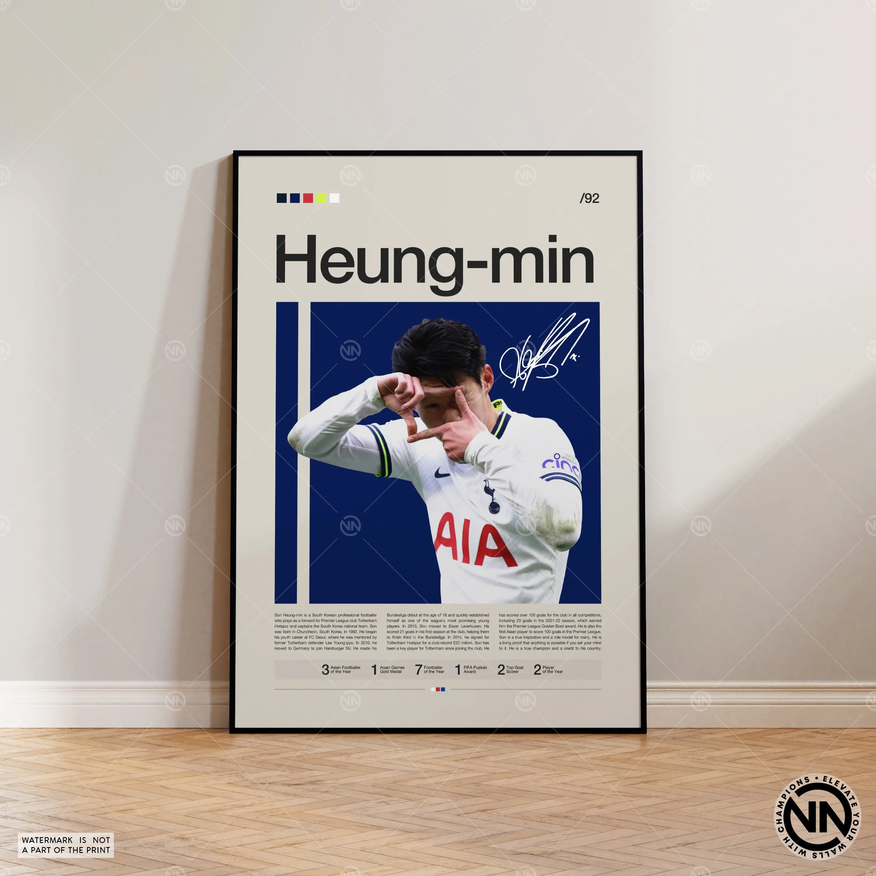 Son Heung-Min Poster, Tottenham Hotspur Poster, Soccer Gifts, Sports Poster, Football Player Poster, Soccer Wall Art, Sports Bedroom Posters, Son Heung-Min, Heung-Min Poster, Tottenham Hotspur, Asian Footballer MW6X7 4430