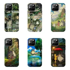 Studio Ghibli Totoro & Friends Collage Anime Case for iPhone 17-7 Pro Max Plus & Samsung Galaxy S25-S21 Ultra Plus - Spirited Away My Neighbor Totoro Aesthetic Phone Cover