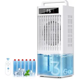 Portable 4-in-1 Evaporative Swamp Air Cooler, 6 speeds and 3 modes, 3-gallon water tank, 15–20 ft remote control, personal cooling air conditioner for indoor use