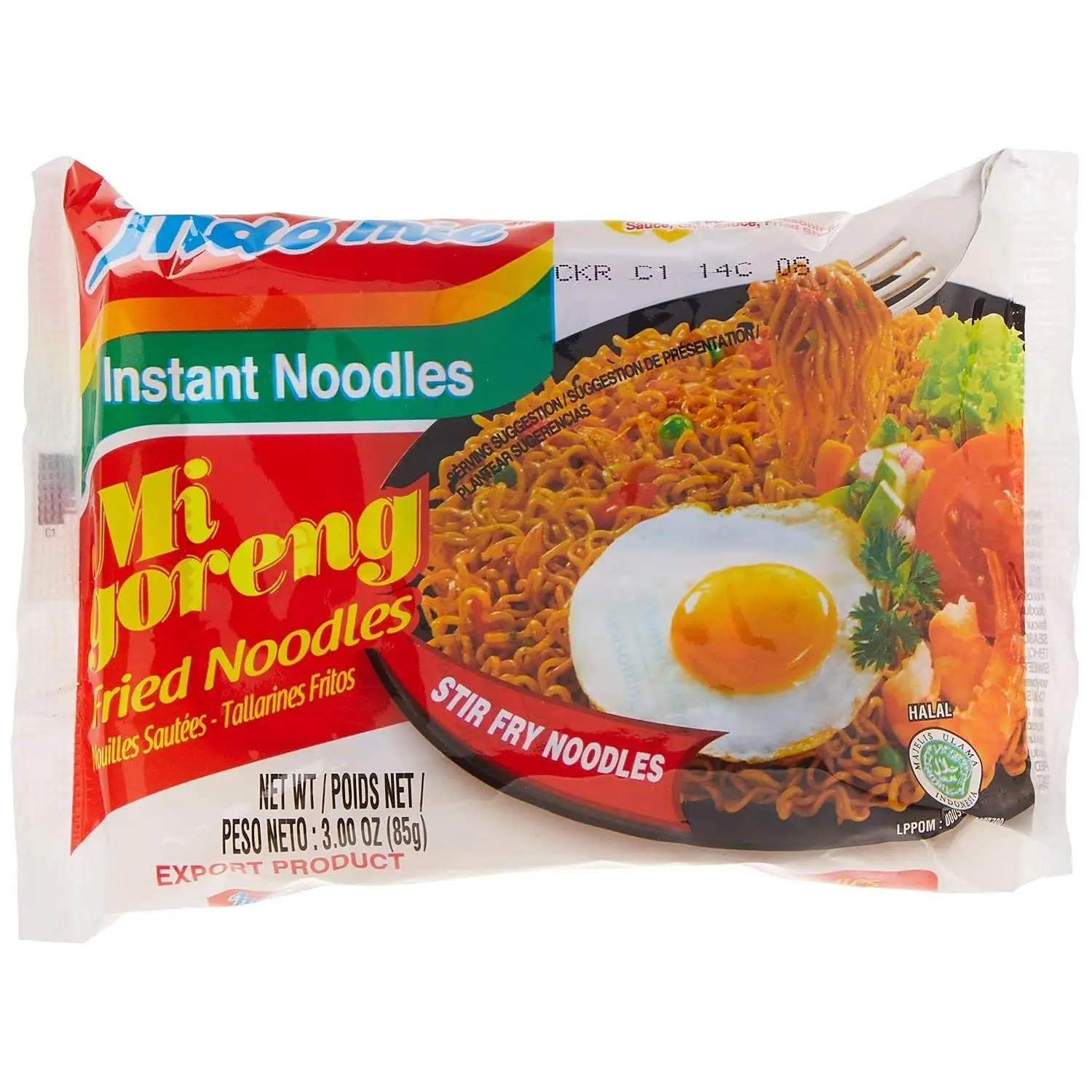 Mi Goreng Instant Stir Fry Noodles, Halal Certified, Original Flavor (Pack of 30)