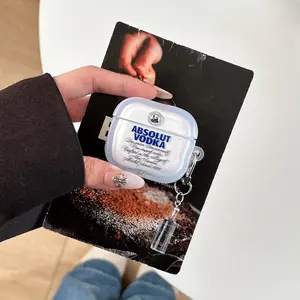 Creative 3D Liquor Earphone Case with Hanging Pendant, Anti-Drop Shockproof Cover for AirPods 1/2, Pro/pro2, 3, 4, Men & Women Fashion Style