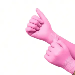 Disposable Nitrile Gloves, Pink , High Elasticity, High Protection, Comfortable, For Home Use, Suitable For Cleaning, Hair Styling, Pets, Gardening, Crafts, Auto, Picnics And Camping Kitchens