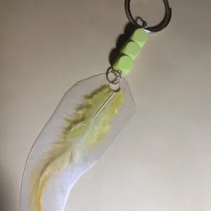 Yellow Feather keychain