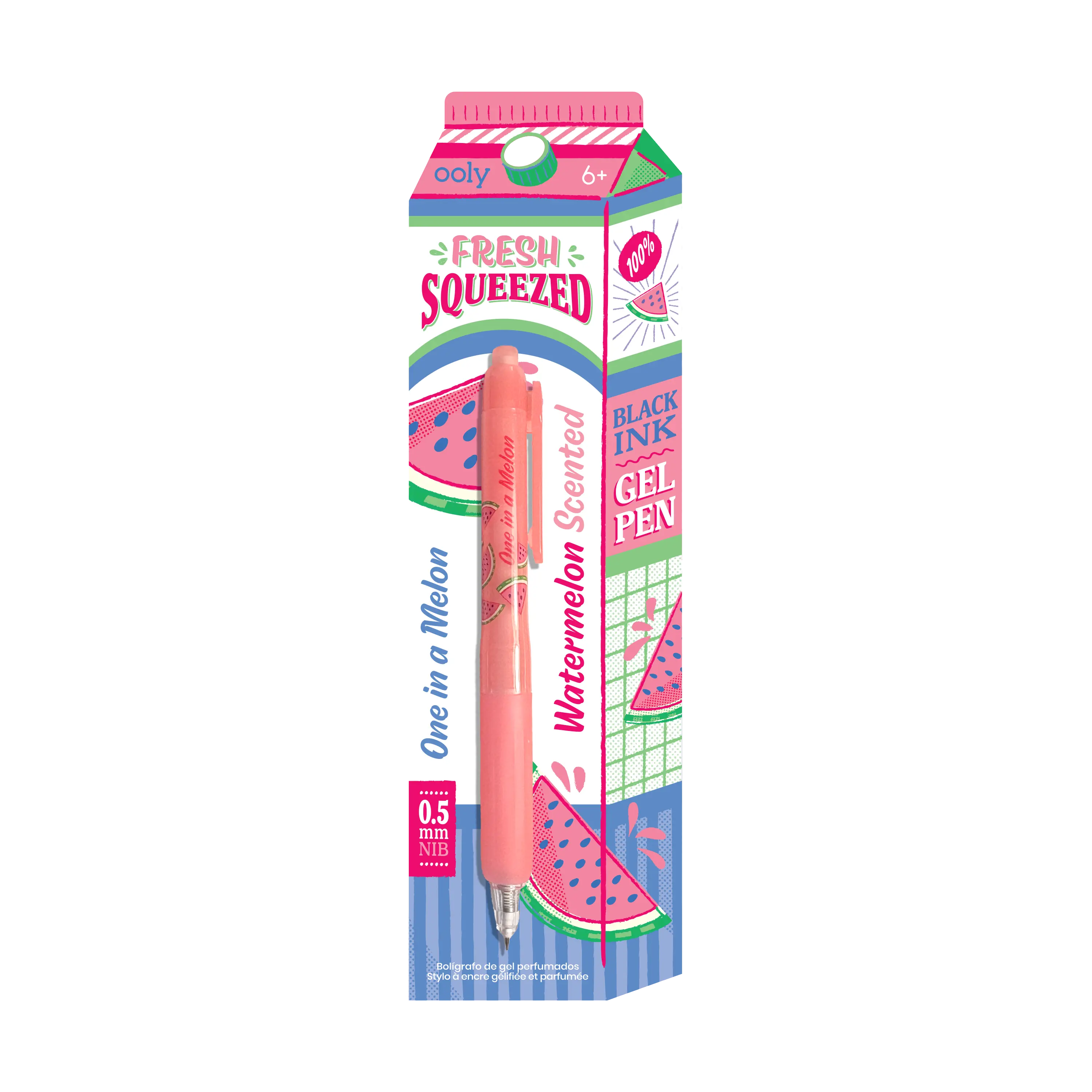 Fresh Squeezed Fruit Scented Gel Pen - Black Ink - Watermelon