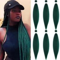 Dark Green Braiding Hair 6 Packs