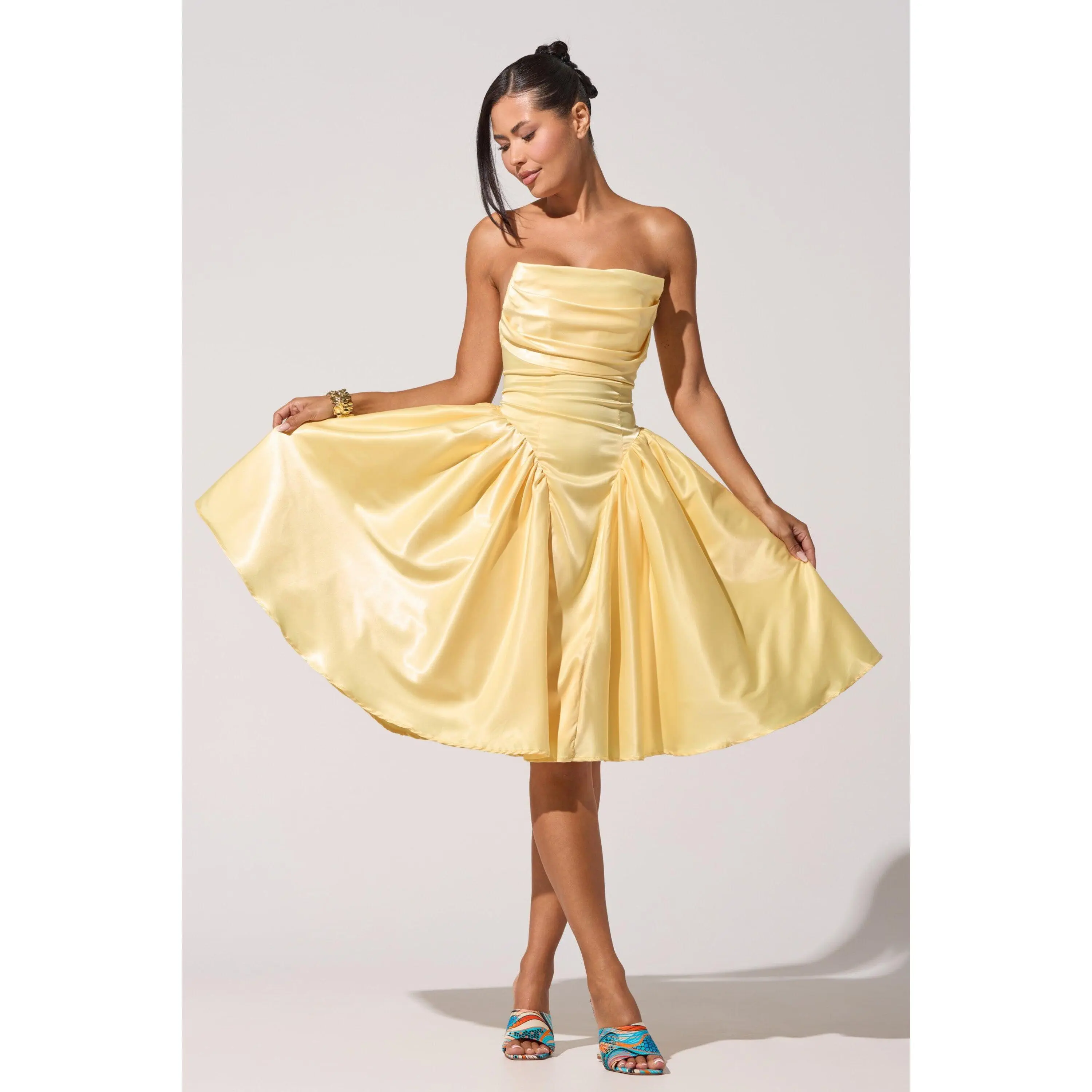 SHE CUTE CORSET MIDI DRESS