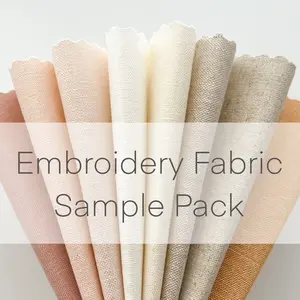 Embroidery fabric Sample Pack, cotton-linen blend embroidery cloth