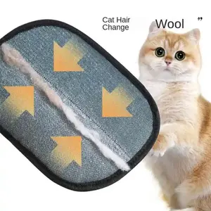 2 PCS Never Worry about Pet Hair on Your Clothes Again Our Reusable Electrostatic Gloves Gently Lift Away Fur From Sofas Carpets and Your Car Seats with Just A Simple Wipe Making Cleaning An Effortless Joy. Reusable Electrostatic Pet Hair Mitt