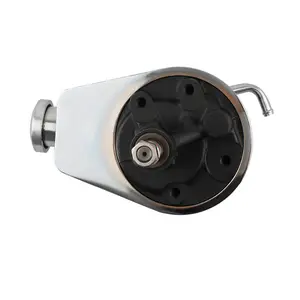 Power Steering Pump compatible for Chevy BBC SBC 350 454 Chrome Saginaw 5/8 Key Way Style
