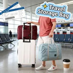 SICANDAENHK Tired of bulky heavy luggage?These 2 foldable travel carry-on bags are your best pick!Premium waterproof fabric, ultra-lightweight comfy design in wine red and navy blue, suitable for overnight travel, weekend vacations, holiday trips