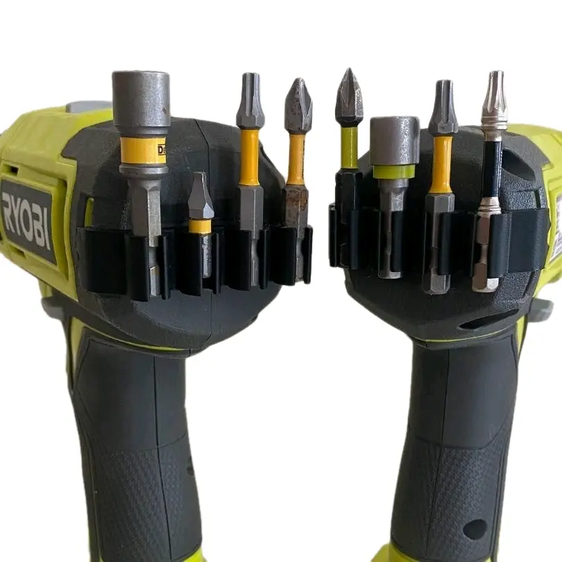 Bit Holder For Ryobi Drill and Impact or PCL201 Black 3D Printed PETG