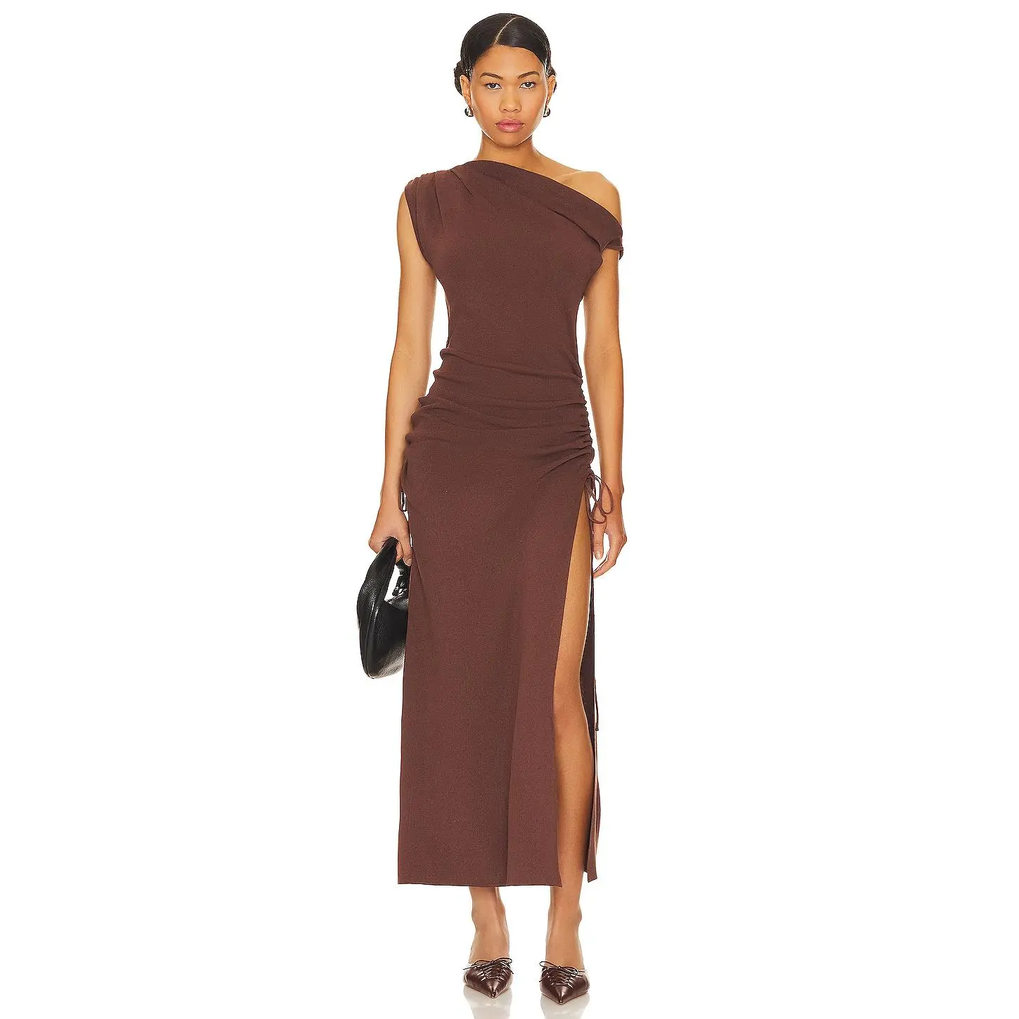 LIONESS Original Sin Midi Dress in Chocolate