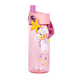 Elemental Splash Charm 18 oz Water Bottle - Leak-Proof, BPA-Free, Detachable Charm Strap, Dishwasher-Safe, School, Gym, Travel, Fun Designs