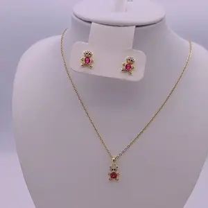 Rodriguezjewelry # 341 Set (18 inches) (Pink)