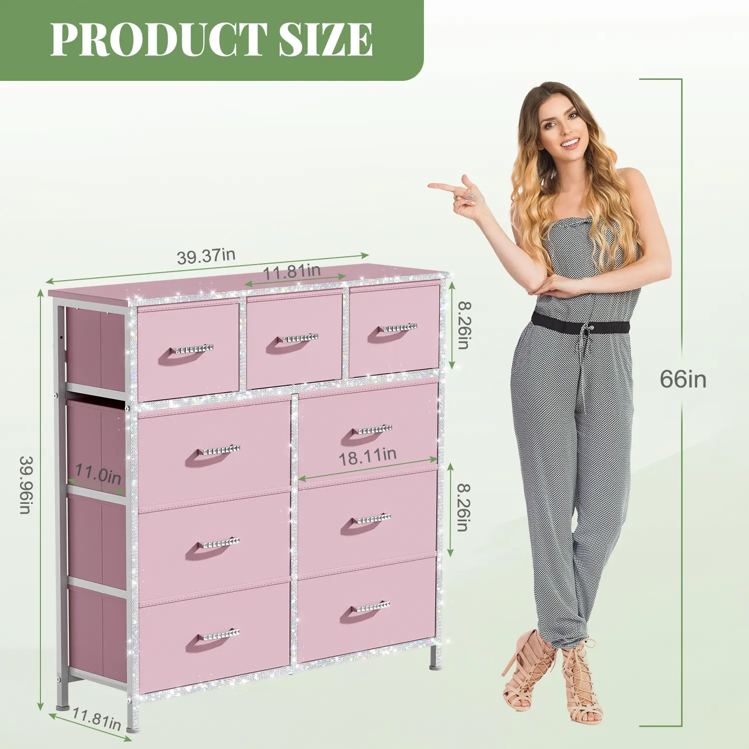 peony0202 drawer ピンク ジレ 4 Wide Drawer Storage – IRIS USA