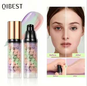 Three-Color Protective Primer, Even Skin Tone, Makeup Base, Flawless Makeup, Concealer Cream, Moisturizing Brightening, Hydrating, Natural Nude Finish