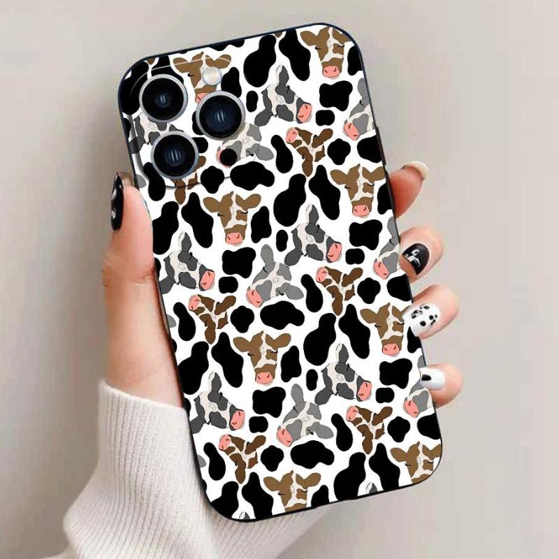 Straight Edge Phone Case for iPhone 15 Plus 16 Pro Max 14 13 12 11 XR XS A cowboy and boot-themed Pattern Shockproof Silicone TPU Bumper Drop Protection Soft Cover