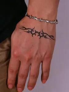 Neutral Style Twisted Steel Wire Open Cuff Bracelet, Gothic Design, Striped Pattern, Casual All-Season Accessory, Unique Streetwear Jewelry
