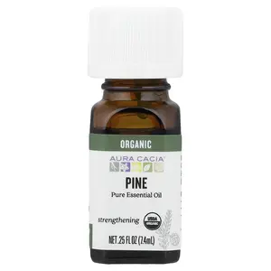 Aura Cacia Pure Essential Oil, Organic Pine, 0.25 fl oz (7.4 ml)