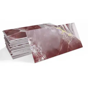 Foam Tile Wall Stickers Peel and Stick, Waterproof Kitchen Bathroom Backsplash, Self Adhesive Oil Proof Heat Resistant, Easy Install
