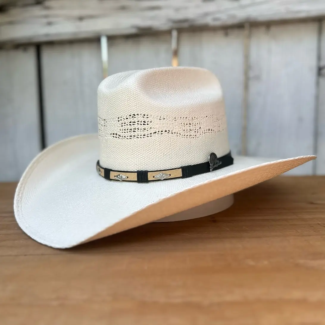 Bangora Mustang Hat with Black Hatband by Tombstone Hats for Men | Western Hats Made in Mexico Breathable Material Toquilla Negra