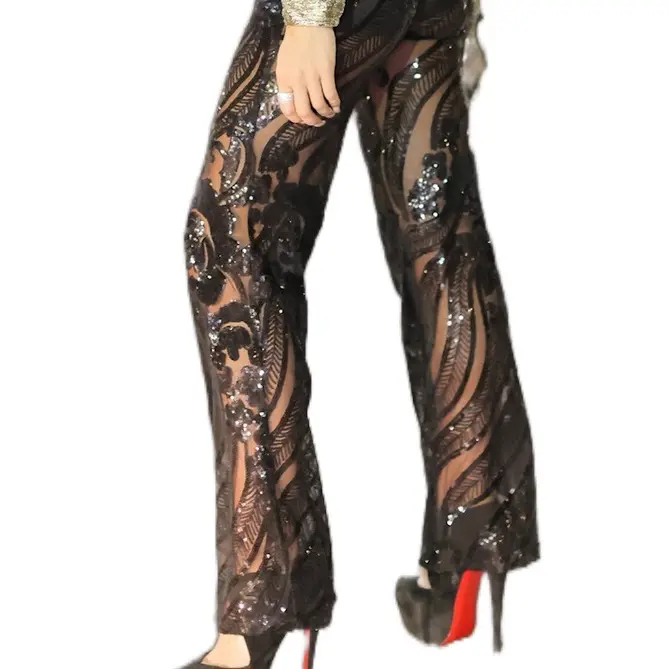 Gorgeous Black Sequins Miami Jumpsuit for Women - Perfect for Clubbing - Overalls, Womenswear