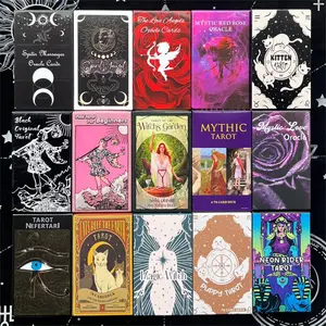 English Language Tarot Cards Deck, Fortune-Telling Game Set, Oracle Cards for Table Games, Ideal for Family Gatherings
