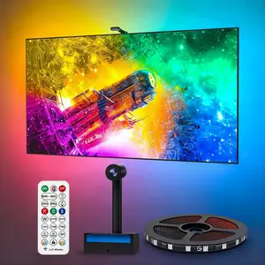 USB LED light strip, Smart TV LED Lights, with RGB color transformation and intelligent application control, Compatible with 55–65 Inch TV,intelligent LED TV backlight, household decorative LED ambient light,(11.8ft )