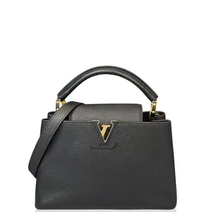 Pre-owned Louis Vuitton Leather tote bags Capucines BB Calfskin Black (kr020826a1)