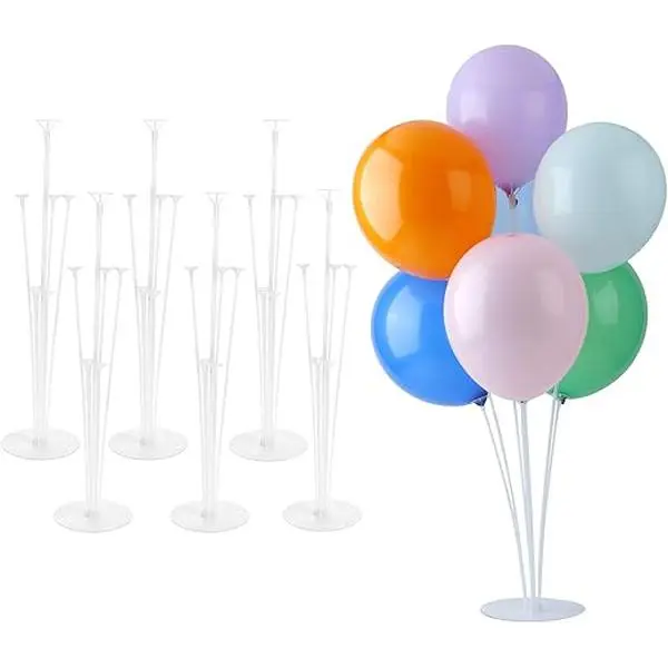 Balloon Stand Kit - 6 Sets of Balloon Sticks & Balloon Holders for Table, Centerpiece Table Decorations, Ideal for Ballooning and Centerpiece