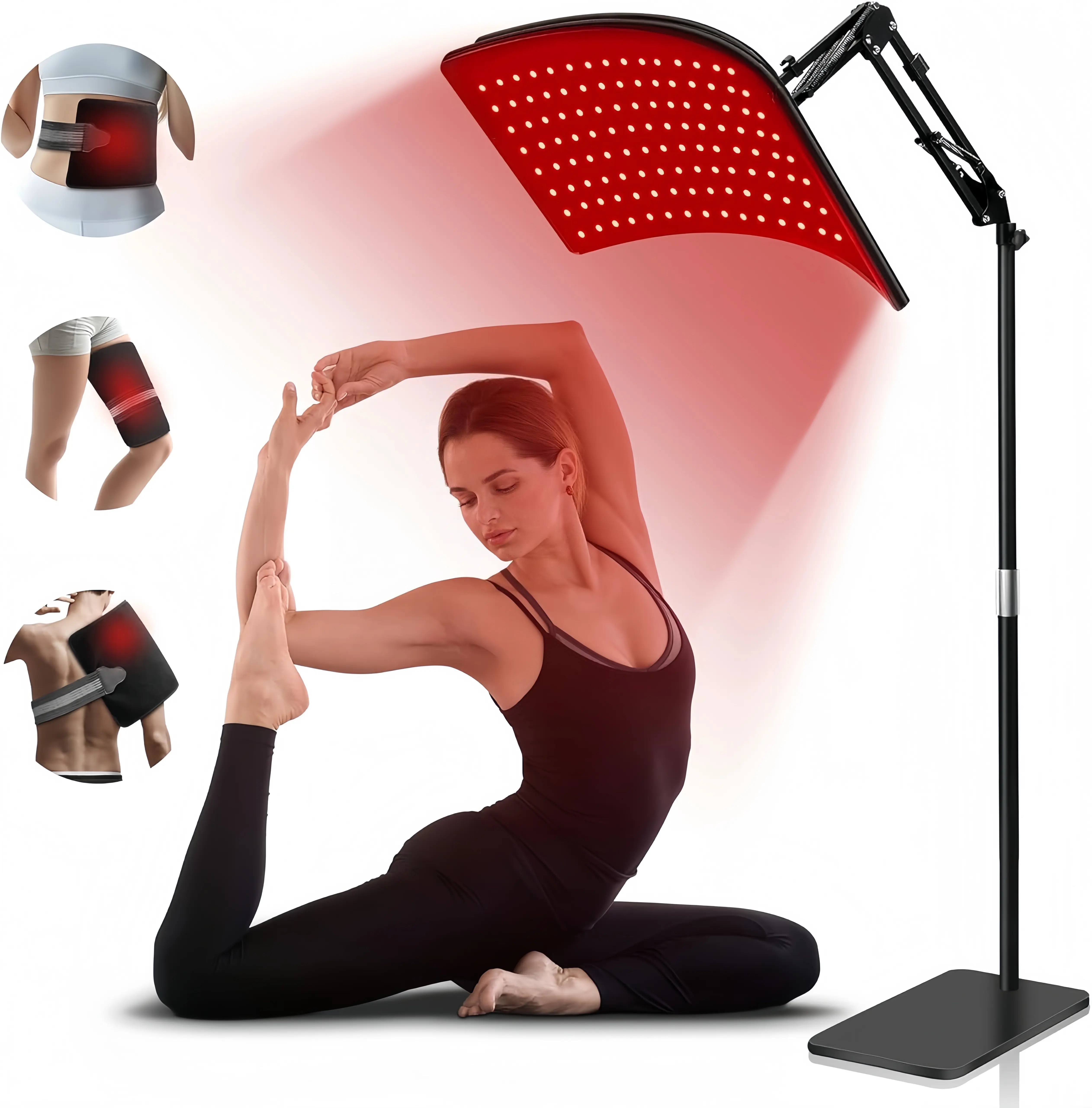 INTEO Wearable Near-Infrared Red Light Therapy Device for Fitness, Healthcare, Muscle Soreness Relief & Daily Wellness - 120 LEDs (660nm Red, 850nm NIR), 60mW/cm² High Irradiance, Adjustable Timer, Multiple Power Levels