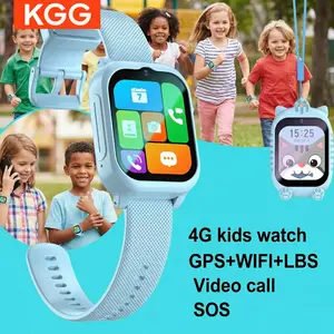 Kids 4G Smart Watch with SIM Card Support, GPS & WiFi Location Tracking. Features video & voice call, SOS alert, camera, alarm, remote monitoring and waterproof design, great for students, Waterproof Smartwatch