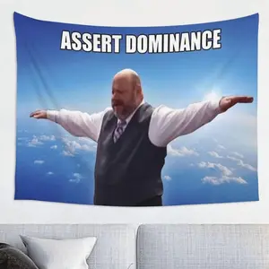 Assert Dominance Bertram 3X5 Ft Flag  Tapestry Art Wall Hanging Funny Meme Tapestries For Bedroom Living Room Home Decor