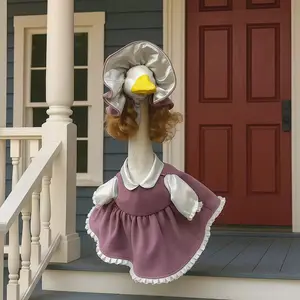 Cute Lace Long Dress for Porch Ducks, Adorable Garden Decoration, Perfect for Outdoor Decor, Stylish and Charming