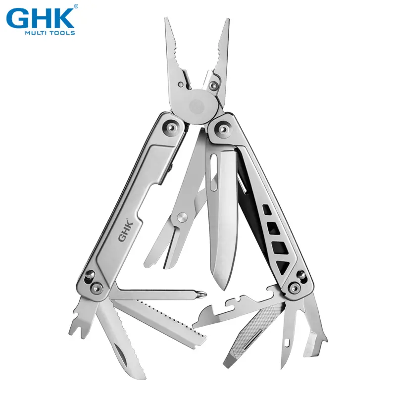 Multipurpose Tool Upgraded Foldable Pliers Stainless Steel Ideal for Camping Maintenance Christmas Gift for Dad 18 In 1 Praticable Portable