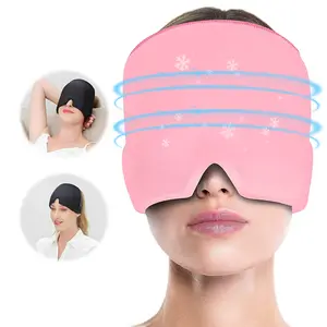 Migraine Relief Cap Headache Relief Cap Hat Head Ice Pack Wrap Migraine Cold Cap Ice Hat for Migraines Headache Tension Stress Hangover Cap Ice Beanie Cooling Gel Cap Women Men