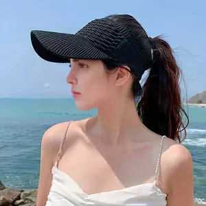 Fashionable Solid Color Sun Hat for Women - Lightweight and Breathable Sun Protection Hat for Summer Activities