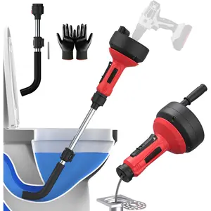 17FT Auto Feed Drain Snake, Upgraded Toliet Auger for 3/4"-2" Pipe, Plumbing Hair Drain Clog Remover with Extension Tube for Toliet, Shower, Bathtub, Kitchen, Sink, 2025 PMDA-G2