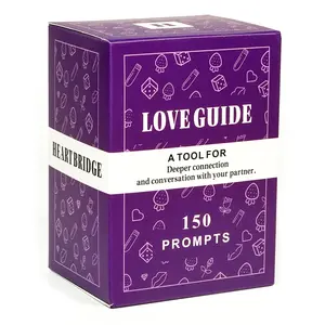 LOVE GUIDE 150 Prompts Card Game for Couples Romantic Gifts for Him or Her Heart Bridge Deep Conversation Cards for Anniversary Wedding Shower Date Night Essentials Fun Relationship Building Game for Better Communication Insightful Question Deck for Marri