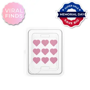 RIKI Acne Patch 9 Heart-Shaped Patches - Acne Treatment for Anytime Use, Deep Penetration, Breathable - Skincare
