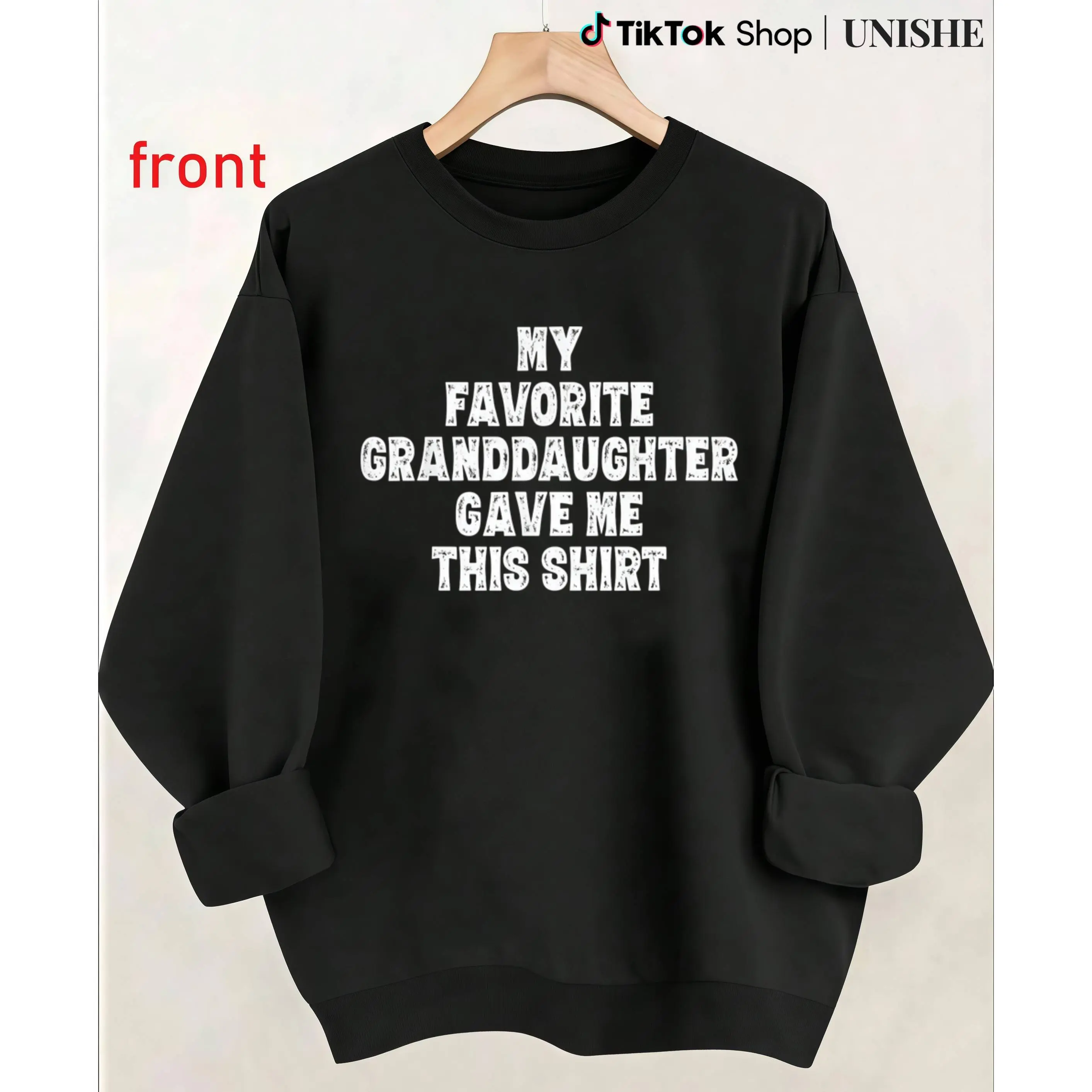 Long Sleeve Sweatshirt for Grandpa and Grandma – 100% Funny Gift from Granddaughter