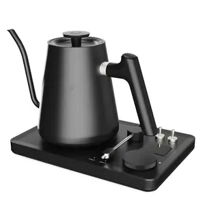 Lafeeca DJ Pour Over Electric Gooseneck Kettle - Turntable Design Water Boiler - Brew Coffee and Hot Tea - Quick Heating & Temperature Control - Matt Black…