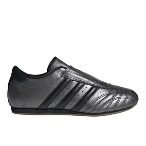 adidas Womens Taekwondo Slip On Sneakers Shoes Casual - Black, Silver