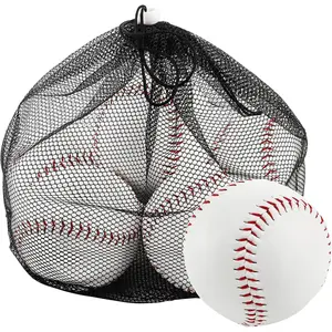 6 Pack Sports Practice Softballs, 12-Inch Official Size and Weight Slowpitch Softball, Unmarked & Leather Covered Training Ball for Games, Practice and Training