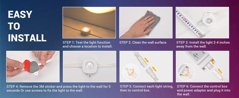 Permanent Outdoor Lights Waterproof IP65, 100Ft Smart RGB 72 LED Eaves Lights APP Control DIY Scene Modes for Christmas Decorations,House, Outdoor, Garden Decor, Work with Alexa, Google Assistant