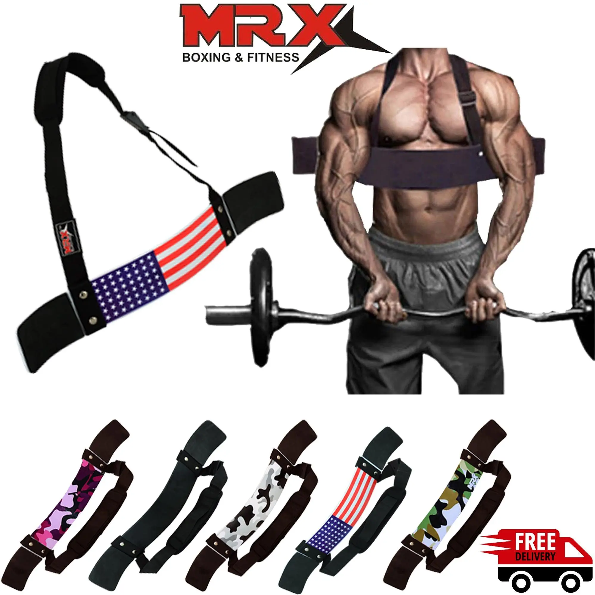 MRX Arm Blaster Workout Equipment - Black Bicep Exercise Tool for Men, Home Workout & Weight Training Gym Accessory